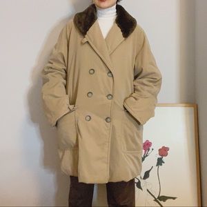Max Mara Weekend Puffer Coat with faux fur Collar